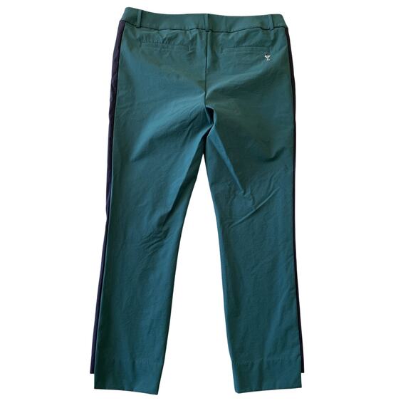 Golftini Pants Womens XL Green Track Stripe Side Zip Stretch Golf Performance - Picture 2 of 7